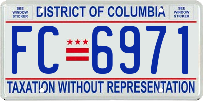 DC license plate FC6971