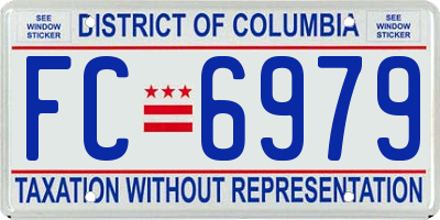 DC license plate FC6979