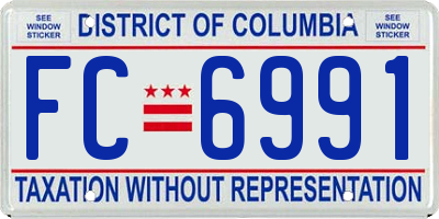 DC license plate FC6991