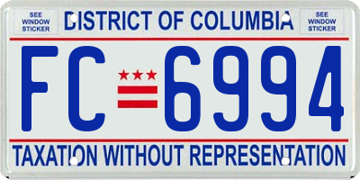 DC license plate FC6994