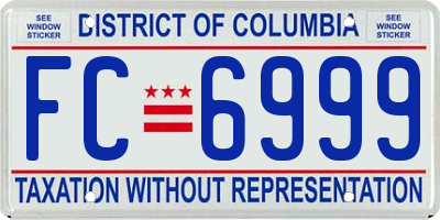 DC license plate FC6999