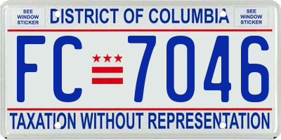 DC license plate FC7046