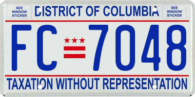 DC license plate FC7048