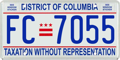 DC license plate FC7055