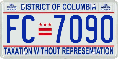 DC license plate FC7090