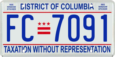 DC license plate FC7091