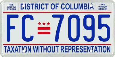 DC license plate FC7095