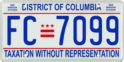 DC license plate FC7099