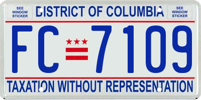 DC license plate FC7109