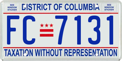 DC license plate FC7131