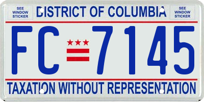 DC license plate FC7145