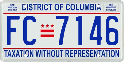 DC license plate FC7146