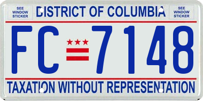 DC license plate FC7148