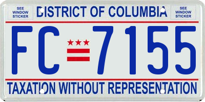 DC license plate FC7155