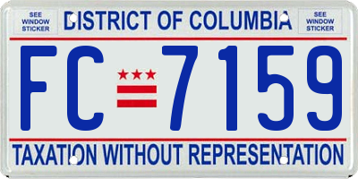 DC license plate FC7159