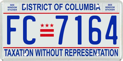 DC license plate FC7164