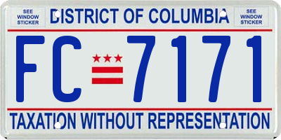 DC license plate FC7171