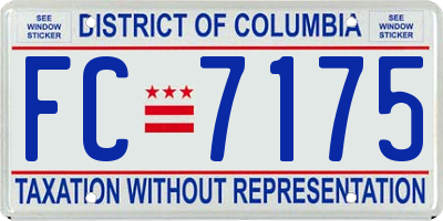 DC license plate FC7175