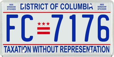 DC license plate FC7176