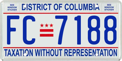 DC license plate FC7188