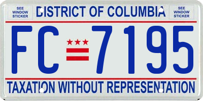 DC license plate FC7195