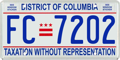 DC license plate FC7202