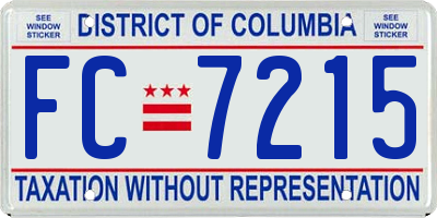 DC license plate FC7215