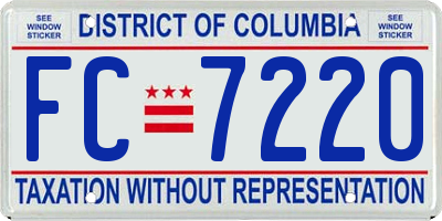 DC license plate FC7220