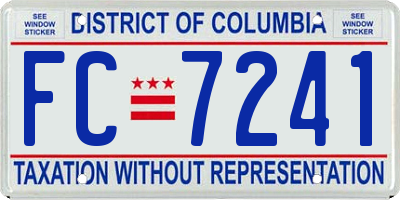 DC license plate FC7241