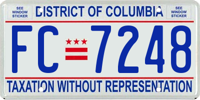 DC license plate FC7248