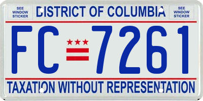 DC license plate FC7261