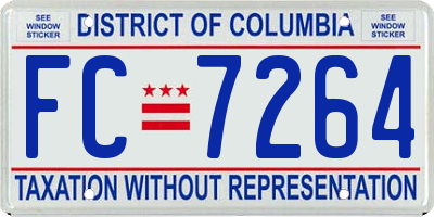 DC license plate FC7264