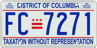 DC license plate FC7271