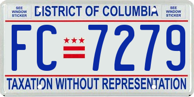 DC license plate FC7279