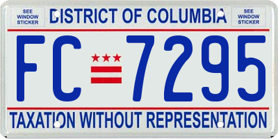 DC license plate FC7295