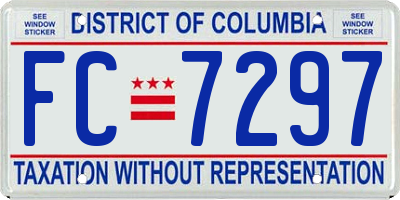 DC license plate FC7297