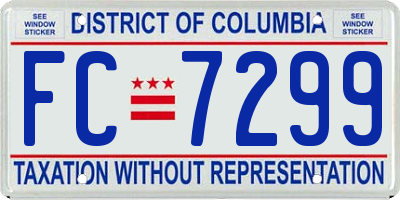 DC license plate FC7299