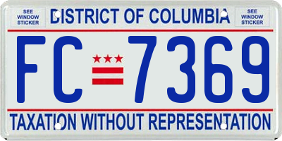 DC license plate FC7369