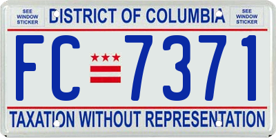 DC license plate FC7371