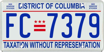 DC license plate FC7379