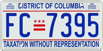 DC license plate FC7395