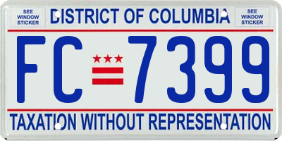 DC license plate FC7399