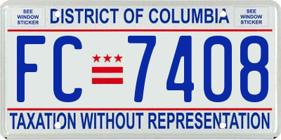 DC license plate FC7408