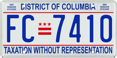 DC license plate FC7410