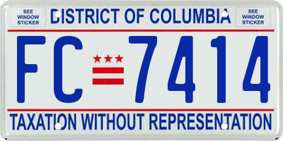 DC license plate FC7414