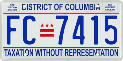 DC license plate FC7415