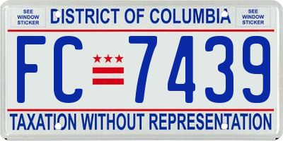 DC license plate FC7439