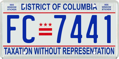 DC license plate FC7441