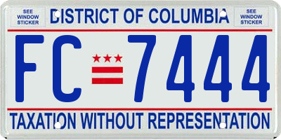 DC license plate FC7444