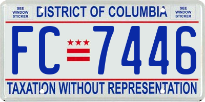 DC license plate FC7446